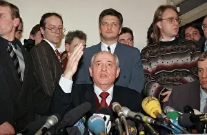 Gorbachev: Mikhail Gorbachev at press conference, 1996