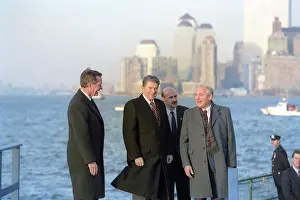 Governors: Mikhail Gorbachev, Ronald Reagan and George Bush, 1988