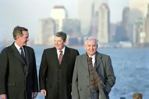 Governors: Mikhail Gorbachev, Ronald Reagan and George Bush, 1988