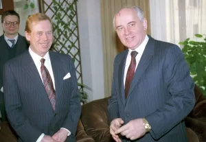 Gorbachev: Mikhail Gorbachev and Vaclav Havel, 1992