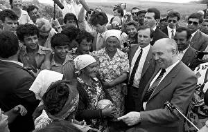 Cpsu: Mikhail Gorbachev visit to Kazakhstan, 1991