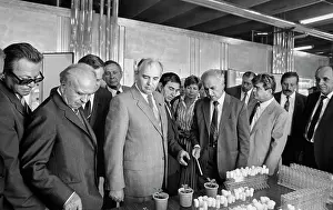 Inspects: Mikhail Gorbachev visits Bulgaria