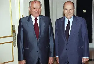 Mitterrand: Mikhail Gorbachev visits Great Britain, 1991