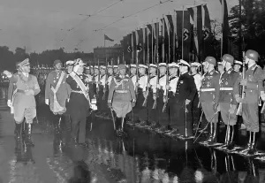 Lehrter: Miklos Horthy with Adolf Hitler, 1938