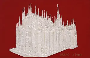 Embossing: Milan Cathedral (Duomo), Italy