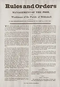 Agreed: Mildenhall Parish Workhouse 1830 Rules