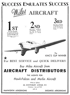 Powis: Miles Falcon - Miles Hawk - Aircraft Distributors. Kings Cup