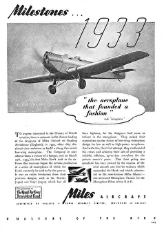Milestones: Miles Milestones : 1933 Miles Hawk