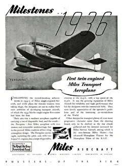 Milestones: Miles Milestones : 1936 Peregrine
