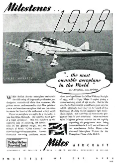 Milestones: Miles Milestones : 1938 Miles Monarch