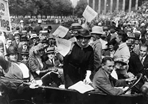 Einstein: Mileva Einstein-Maric at a pacifist demonstration, 1921