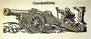 Craftman: military, artillery, layer rigging a gun, Quarthanschlag