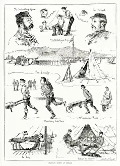 Sketches: Military camp at Redcar, 1880
