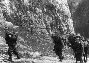Baggage: Military exercise in the high mountains, 1939