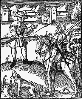 Neuer: military, knights, peasant and knight in conversation