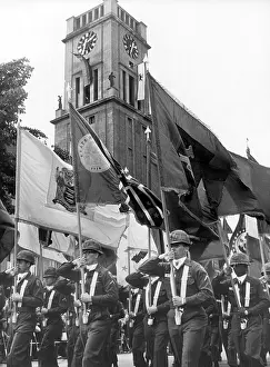 Schoneberg: Military parade in Berlin-Schoneberg