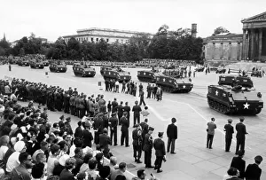 Konigsplatz: US military parade in Munich
