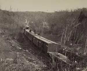 Lcgr1902: US Military Railroad train stopped on the