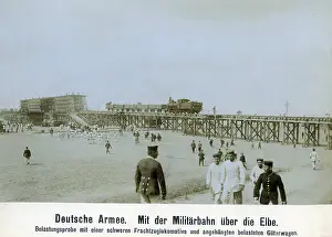 Endurance: Military railway across the Elbe, around 1890