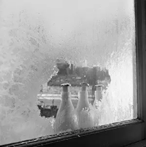 Pane: Milk Bottles In Winter