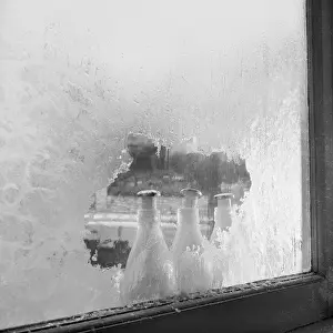 Pane: Milk Bottles In Winter
