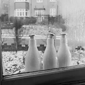 Pane: Milk Bottles In Winter