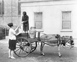 Limerick: Milk boy in Limerick, 1928