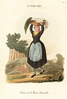 Felt Hat: Milk maid of Upper Austria, 18th century