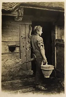 Cowshed: Milking Boy - Grindelwald, Switzerland