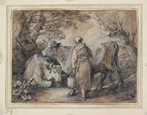 The Ashmolean Museum: Milkmaid with two cows