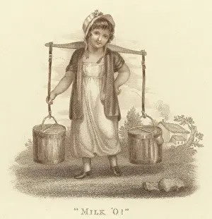 Pails: MILKMAID WITH PAILS