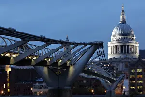 Bankside: Millenium Bridge and St Paul's Cathedral, London, UK