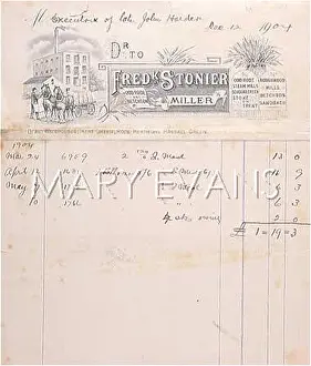Stonier: MILLER'S BILL/1904