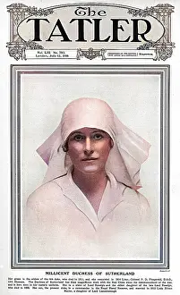 Leveson: Millicent, Duchess of Sutherland as a nurse, Tatler cover, W