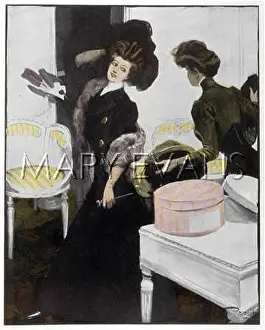 Hatbox: AT THE MILLINERS 1908