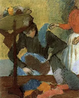 Milliners: At the Milliner's, by Degas