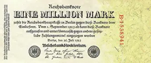 Strife: One Million German Mark banknote - 1923