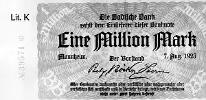Inflation: One million Mark, 1923