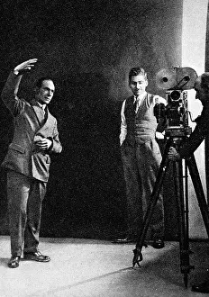 Cinematograph: Miming a gesture, the method of registering sunshine, posed