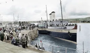 Minehead: Minehead, the Bristol Queen in the Harbour c1960