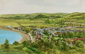 Minehead: Minehead, Somerset, viewed from the hills