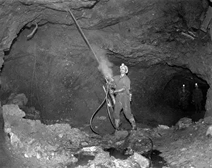 Geevor: Miner at Geevor Tin Mine, Pendeen, Cornwall