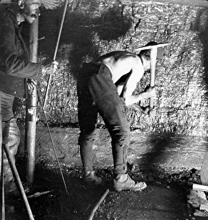 Stripped: Miner working at the coalface, South Wales