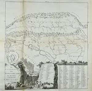 Histoire: Mineral map of Switzerland (Gruner 1770)