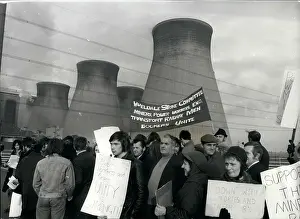 Ferrybridge: Miners demonstration, Ferrybridge Power Station, Yorkshire