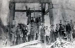 Haverfordwest: Miners and owner, Hook Colliery, Pembrokeshire, South Wales