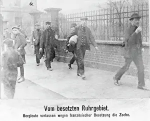 Forbidden: Miners from the Ruhr area leave the colliery