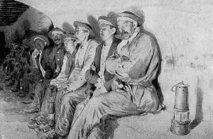 1150: Miners waiting to come off their shift, The Courrieres Mines