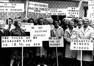 Pensions: Miners widows protest
