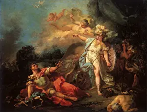 Minerva: Minerva Battling with Mars, by Jacques-Louis David
